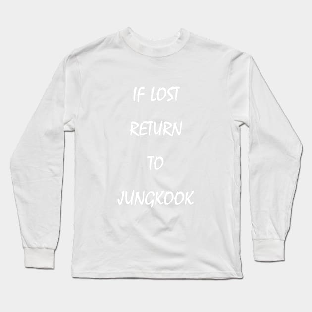 if lost return to jungkook Long Sleeve T-Shirt by Rikux